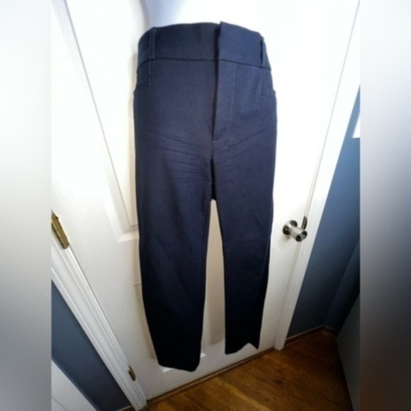 NWOT Banana Republic Women’s 4 Navy Blue Sloan Trouser Crop Dress Pants Skinny S - Picture 1 of 14
